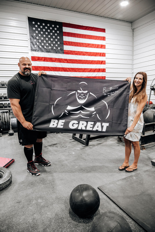 BE GREAT GYM FLAG