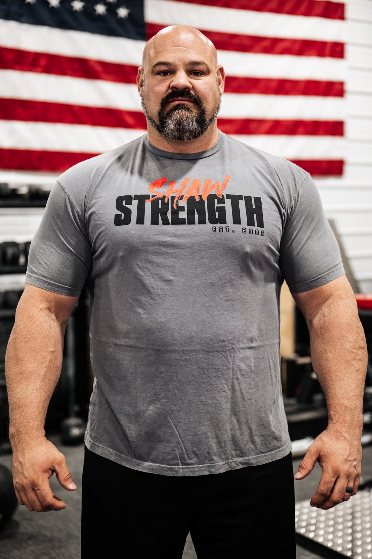 RED GRAY SHAW STRENGTH SHIRT