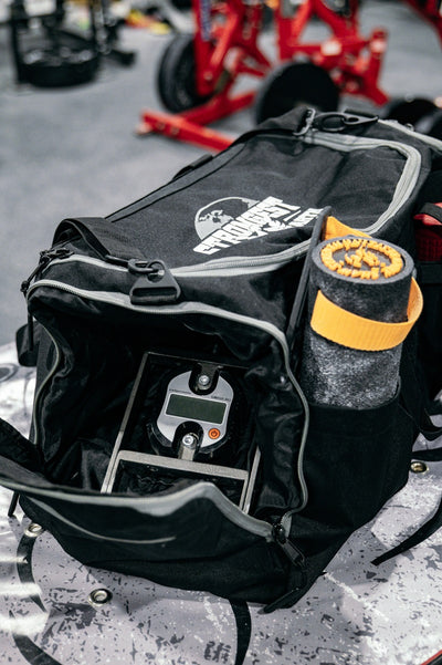 STRONGEST ARM ON EARTH Gym Duffel Bag by Brian Shaw