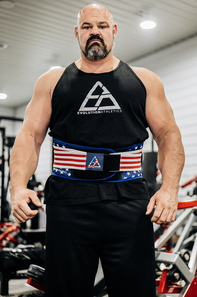 Born In The USA Support Belt by Evolution Athletics