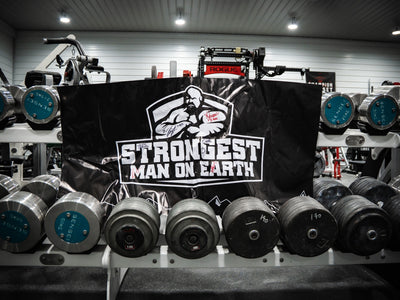 SIGNED 2023 STRONGEST MAN ON EARTH BANNER RAFFLE