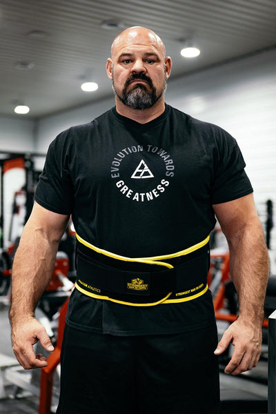 Limited Edition STRONGEST MAN ON EARTH Support Belt - Black & Gold
