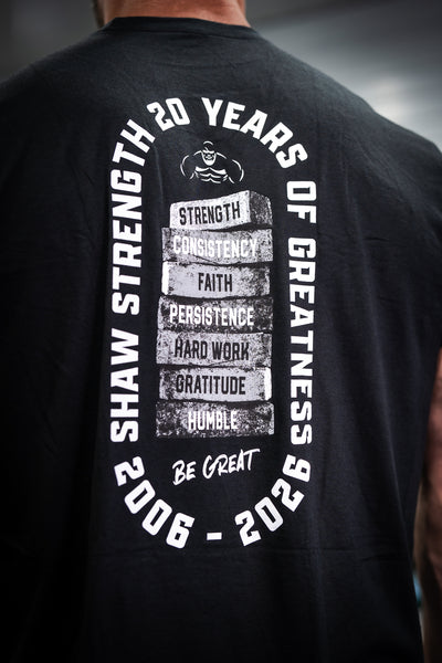Shaw Strength 20th Anniversary Motivational Bricks T-Shirt