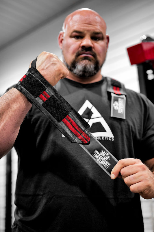 LIMITED ED. STRONGEST MAN ON EARTH WRIST WRAPS 20"