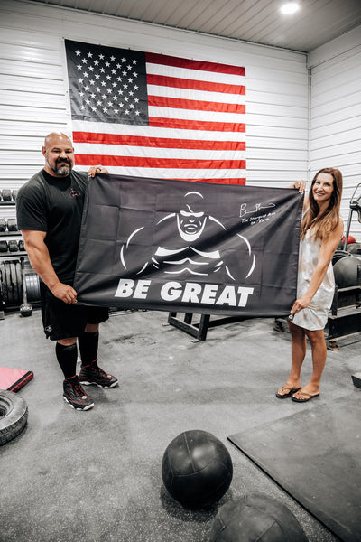 BE GREAT GYM FLAG