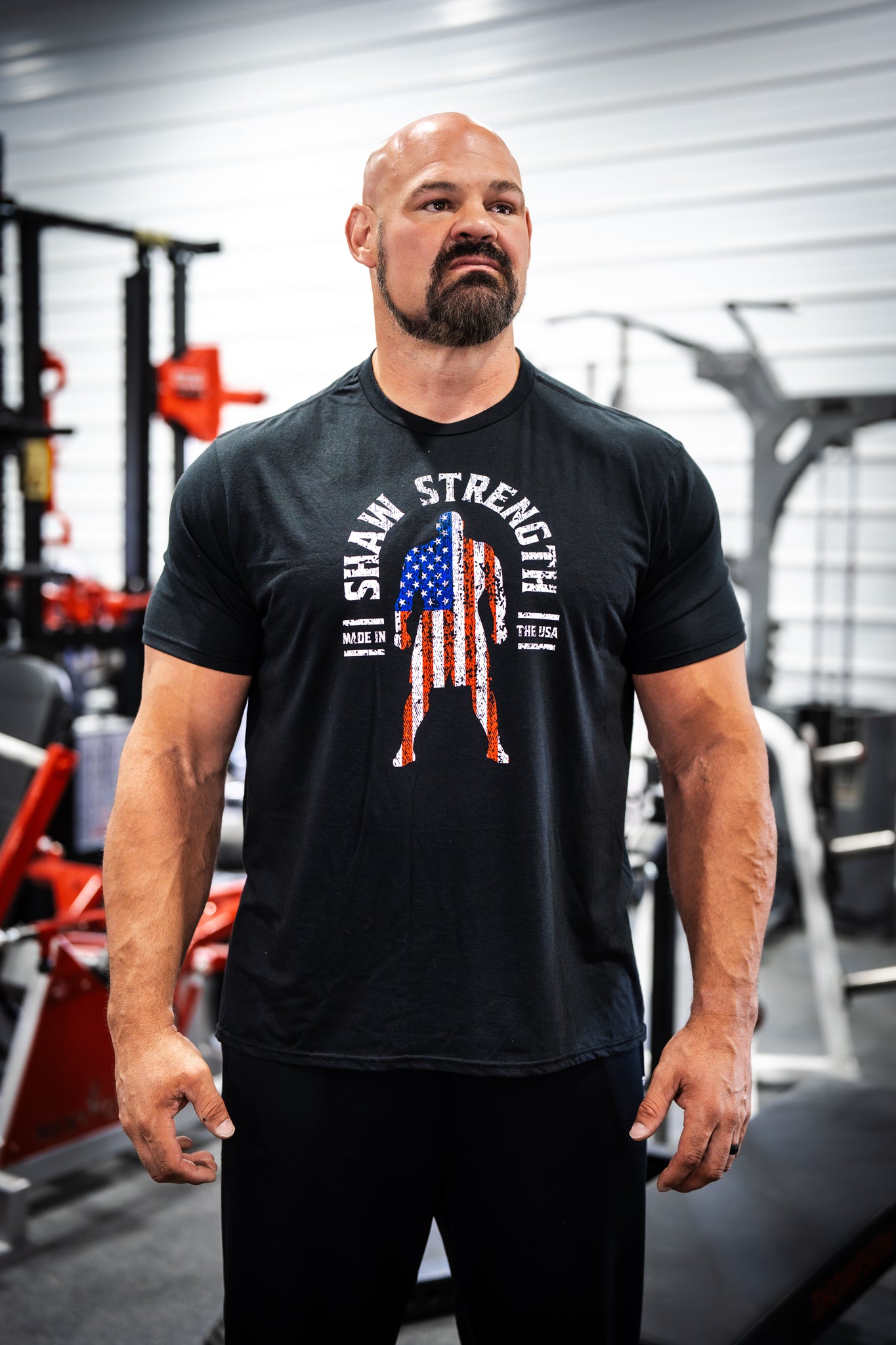 SHAW STRENGTH FLAG FIGURE T-SHIRT