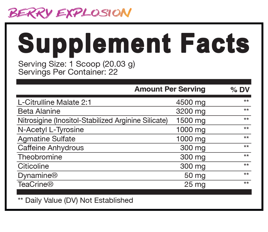 Supplement facts: BERRY EXPLOSION