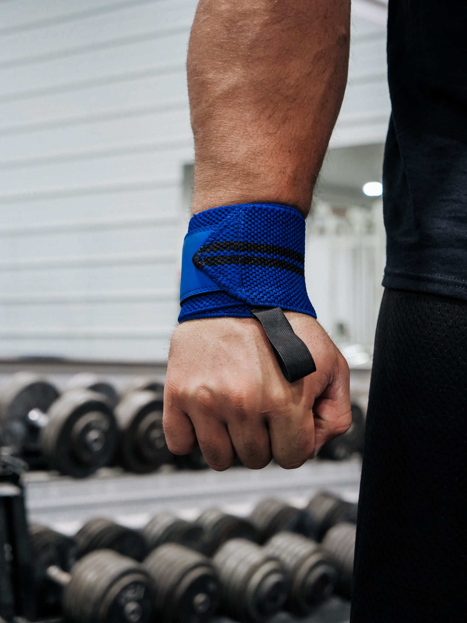 BLUE/BLACK WRIST WRAPS 20