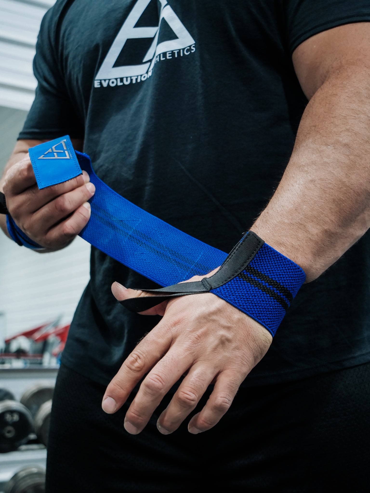 BLUE/BLACK WRIST WRAPS 20