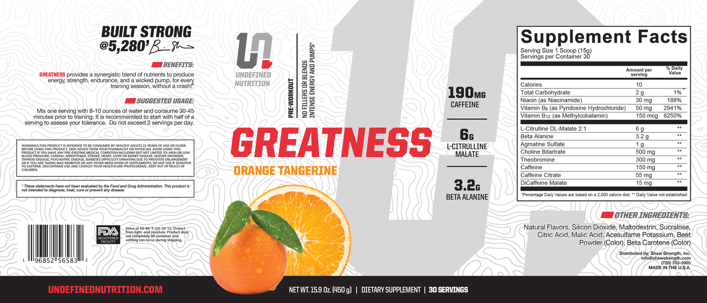 GREATNESS | Preworkout